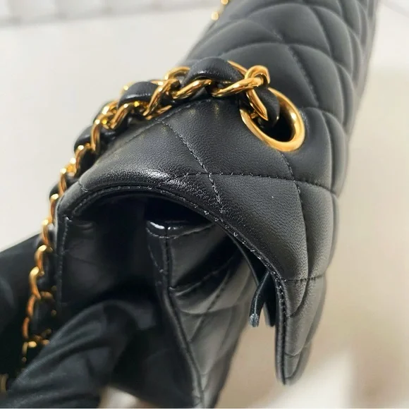 Chanel Black Lambskin Quilted Small Classic Flap Bag - Picture 9 of 12